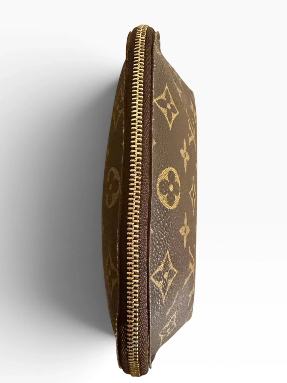 Louis Vuitton Brown and Gold Monogram Cosmetic Pouch PM